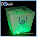 10L Custom Logo Large Plastic Square Ice Bucket LED for Night Club